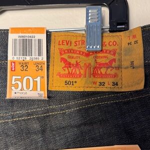 Levi’s 501 Original Fit Jeans Dark Wash 32x34 NWT Button Fly